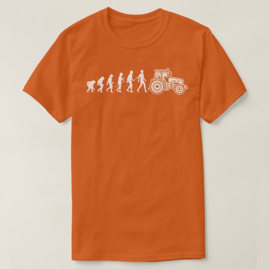 Evolution Tractor Driver Farmer Agriculture Field T-shirt (Design voorkant)