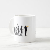 evolution trumpet player koffiemok (Voorkant links)