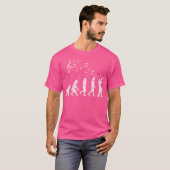 Evolution Trumpeter Gift Idee Muzikant Muzieknoten T-shirt (Voorkant volledig)