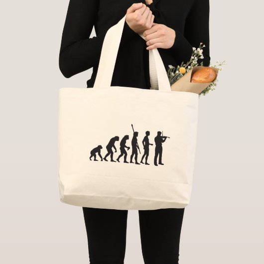 evolution violin grote tote bag (Voorkant (product))
