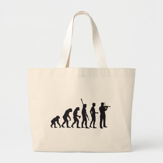 evolution violin grote tote bag (Voorkant)