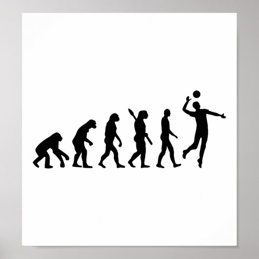 Evolution Volleyball-speler Poster (Voorkant)