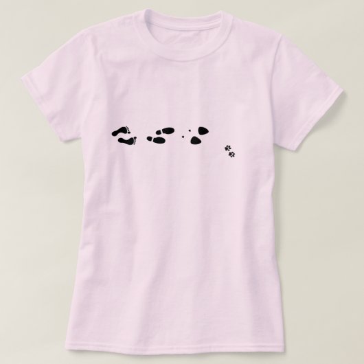 Evolution Vrouwen met Katten Honden Eerste Vrouw G T-shirt (Design voorkant)