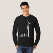 Evolution Wind Turbine Energy Windmill T-shirt (Voorkant volledig)