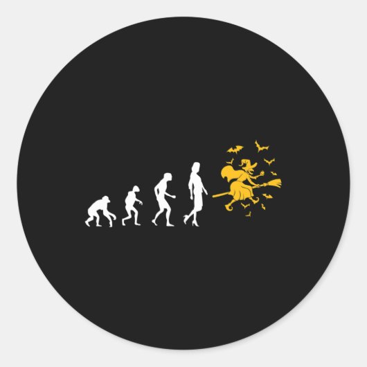 Evolution Witch Ronde Sticker (Voorkant)