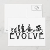 Evolution Womens Biking Briefkaart (Voorkant / Achterkant)