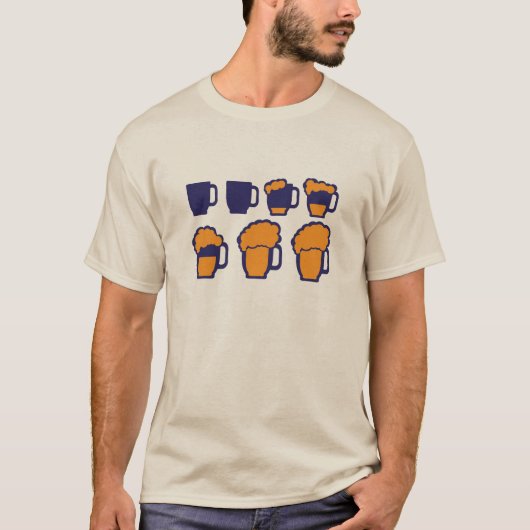 evolutionair alcoholgebruik t-shirt (Voorkant)