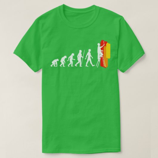 Evolutionair ontwerp voor painters en varnishers t-shirt (Design voorkant)