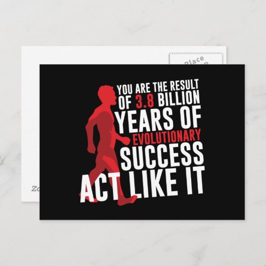 Evolutionair succes briefkaart (Voorkant / Achterkant)