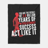 Evolutionair succes fleece deken (Voorkant)