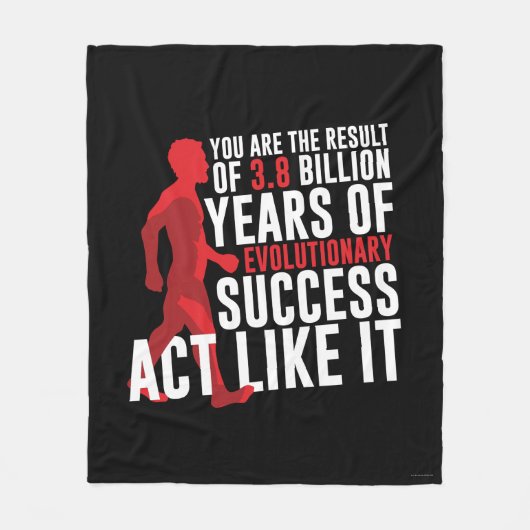 Evolutionair succes fleece deken (Voorkant)