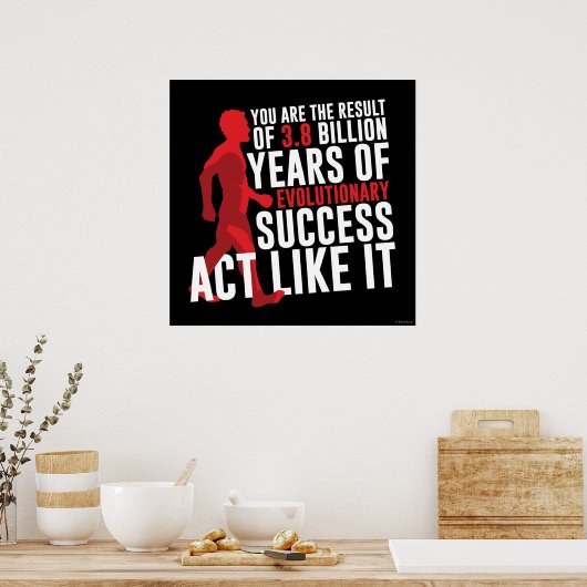 Evolutionair succes poster (Keuken)