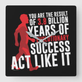 Evolutionair succes vierkante klok (Voorkant)