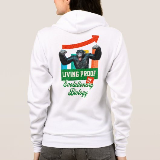 Evolutionaire Biologie Primaat Humor Hoodie (Achterkant)