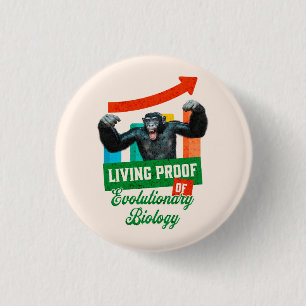 Evolutionaire Biologie Primaat Humor Ronde Button 3,2 Cm