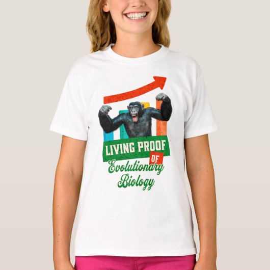 Evolutionaire Biologie Primaat Humor T-shirt (Voorkant)