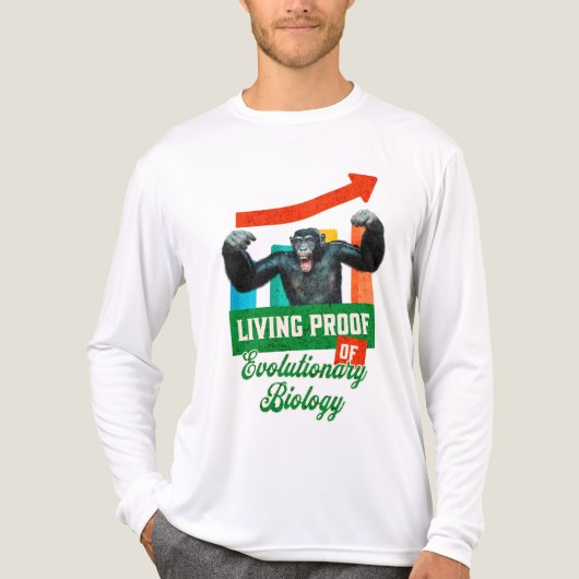 Evolutionaire Biologie Primaat Humor Tri-Blend Shirt (Voorkant volledig)
