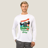 Evolutionaire Biologie Primaat Humor Tri-Blend Shirt (Voorkant)