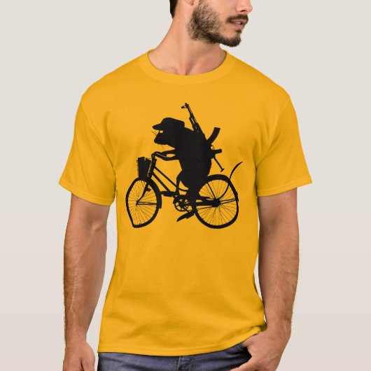 Evolutionaire muisfiets t-shirt (Voorkant)