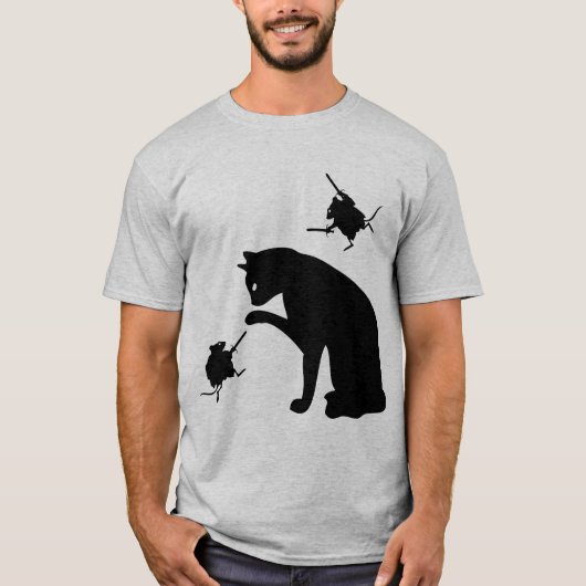 Evolutionaire muizen/katten t-shirt (Voorkant)