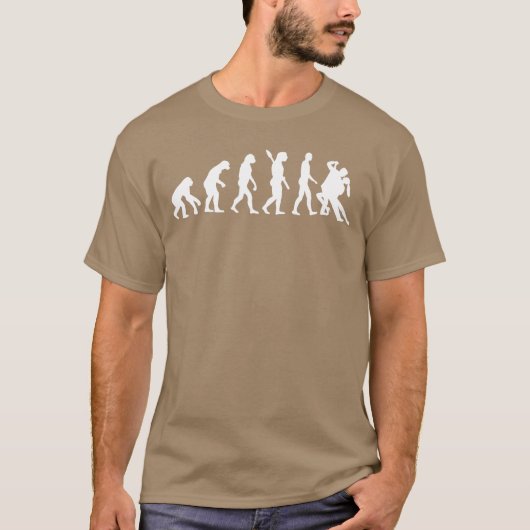Evolutionango dansende familie jongen t-shirt (Voorkant)