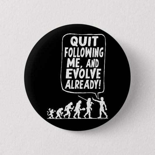 Evoluve na mij en Evolve Ronde Button 5,7 Cm (Voorkant)