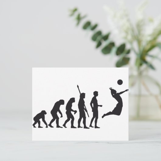 evoluvolleybal briefkaart (Staand voorkant)