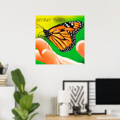 Evolve aan geweldloosheid. Word Vegan. Poster (Thuiskantoor)