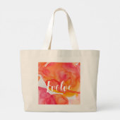 Evolve Abstracte Waterverf Kunst Moderne Esthetiek Grote Tote Bag (Achterkant)