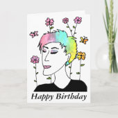 Evolve Art Birthday Kaart (Voorkant)