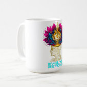 Evolve Beyond Cybernetic Mind Grafische Heren T-Sh Koffiemok (Voorkant links)