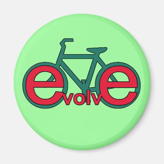 Evolve Fiets Kunst voor Tshirts, Kleding Magneet (Voorkant)