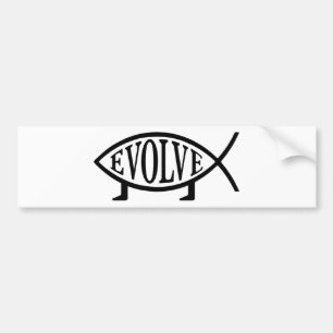 Evolve Fish Bumpersticker