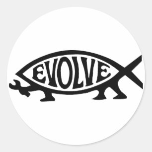 Evolve Fish Ronde Sticker