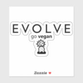 Evolve, Go Vegan, Activism Sticker (Vel)