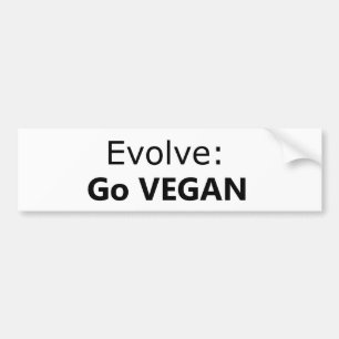 Evolve: Go Vegan Bumpersticker