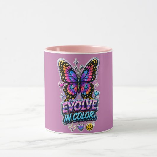 Evolve in Color Vlinder 🦋 Inspirerend  Mok (Midden)