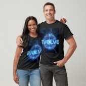 EVOLVE Neon Blauwe Digitale Bol T-Shirt | Tech Evo (Unisex)