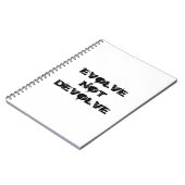 Evolve not Devolve Notitieboek (Linkerzijde)