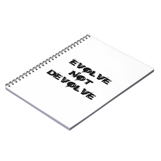 Evolve not Devolve Notitieboek (Linkerzijde)