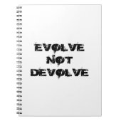 Evolve not Devolve Notitieboek (Voorkant)