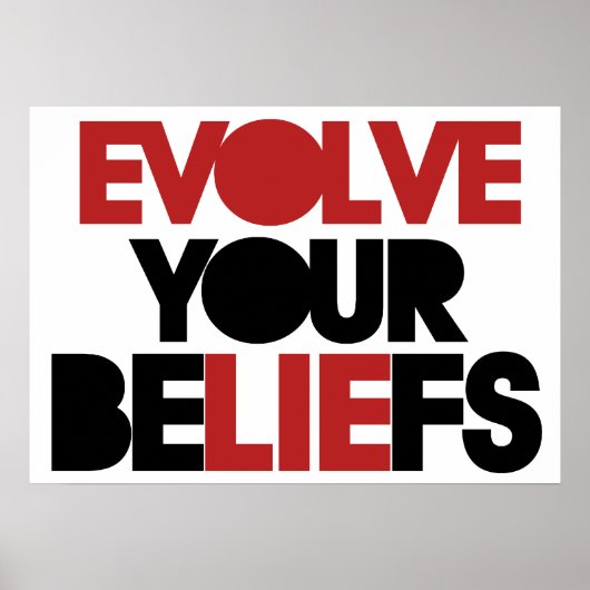 Evolve Uw Beliefs Poster (Voorkant)