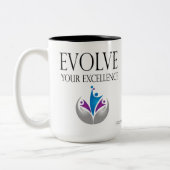 Evolve Your Excellence Tweekleurige Koffiemok (Links)