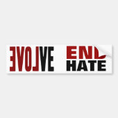 Evolveren met LOVE Bumpersticker (Voorkant)