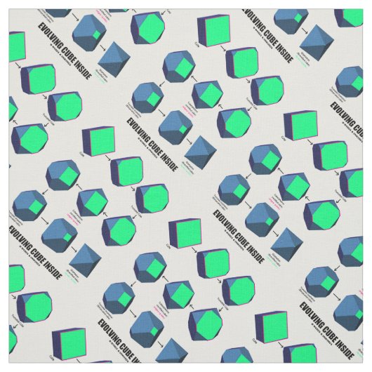 Evolving Cube Inside Wiskunde & geometrie Stof (Swatch)