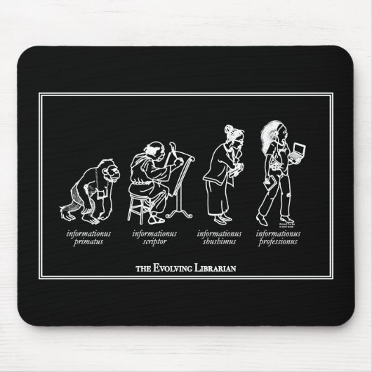 Evolving Librarian Mousepad - zwart Muismat (Voorkant)