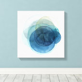 Evolving Planets - Waterverf cirkels Canvas Afdruk (Insitu (Houten vloer))