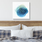 Evolving Planets - Waterverf cirkels Canvas Afdruk (Insitu (Slaapkamer))