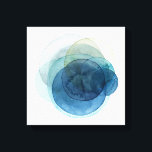 Evolving Planets - Waterverf cirkels Canvas Afdruk<br><div class="desc">Evolving Planeten I door Grace Popp. Waterverf cirkels creëer planeet-achtige vormen die elkaar overlappen om prachtige variaties van blauw en blauwgroen te onthullen.</div>