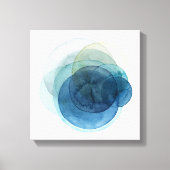Evolving Planets - Waterverf cirkels Canvas Afdruk (Voorkant)